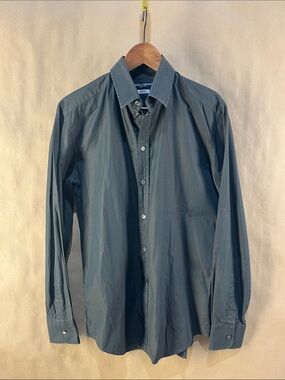 Vintage Dolce & Gabbana Men’s Black Button Shirt Cotton Size 15.5 39